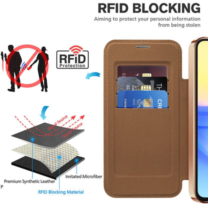 Θήκη MagSafe για Samsung Galaxy A15 5G A156 / A15 A155, Techsuit, SmartMag Book, Καφέ