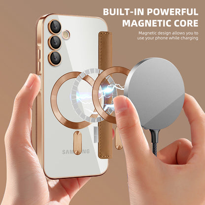 Θήκη MagSafe για Samsung Galaxy A15 5G A156 / A15 A155, Techsuit, SmartMag Book, Καφέ
