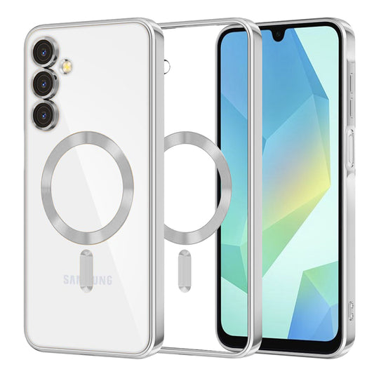 Θήκη MagSafe για Samsung Galaxy A16 5G A166 / A16 4G A165, Techsuit, Luxury Crystal, Ασημί