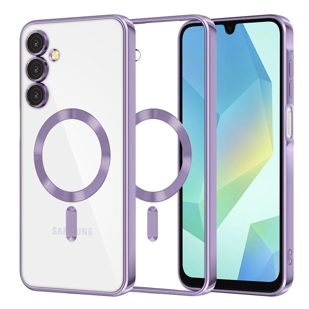 Θήκη MagSafe για Samsung Galaxy A16 5G A166 / A16 4G A165, Techsuit, Luxury Crystal, Ανοιχτό Μωβ