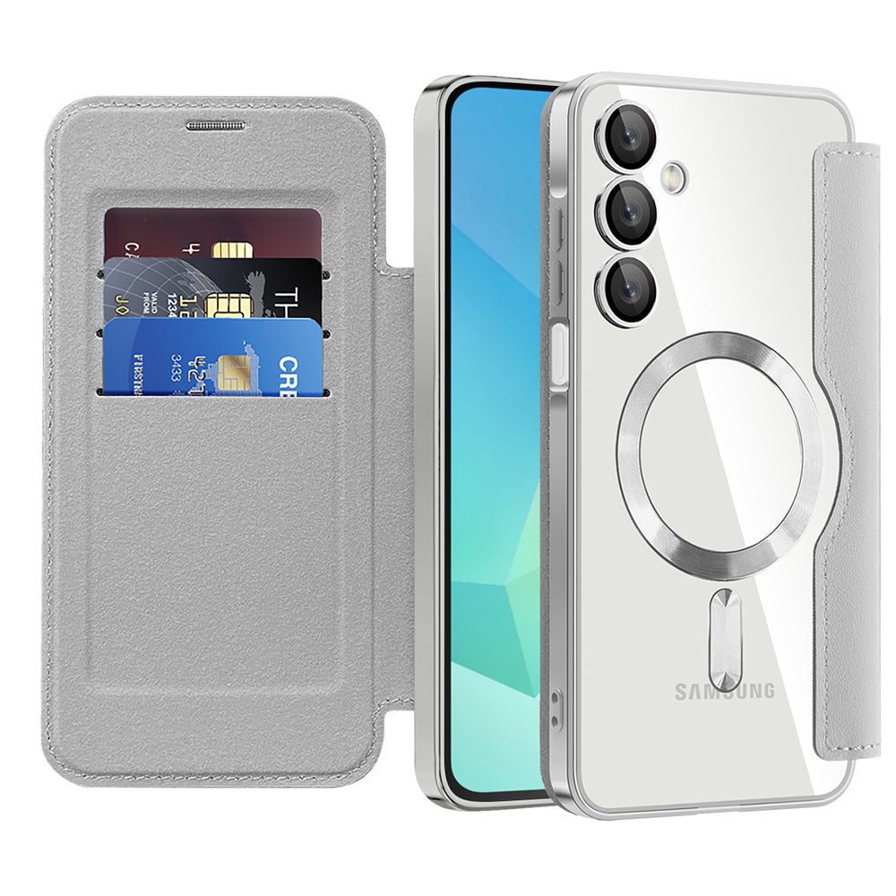 Θήκη MagSafe για Samsung Galaxy A16 5G A166 / A16 4G A165, Techsuit, SmartMag Book, Γκρι