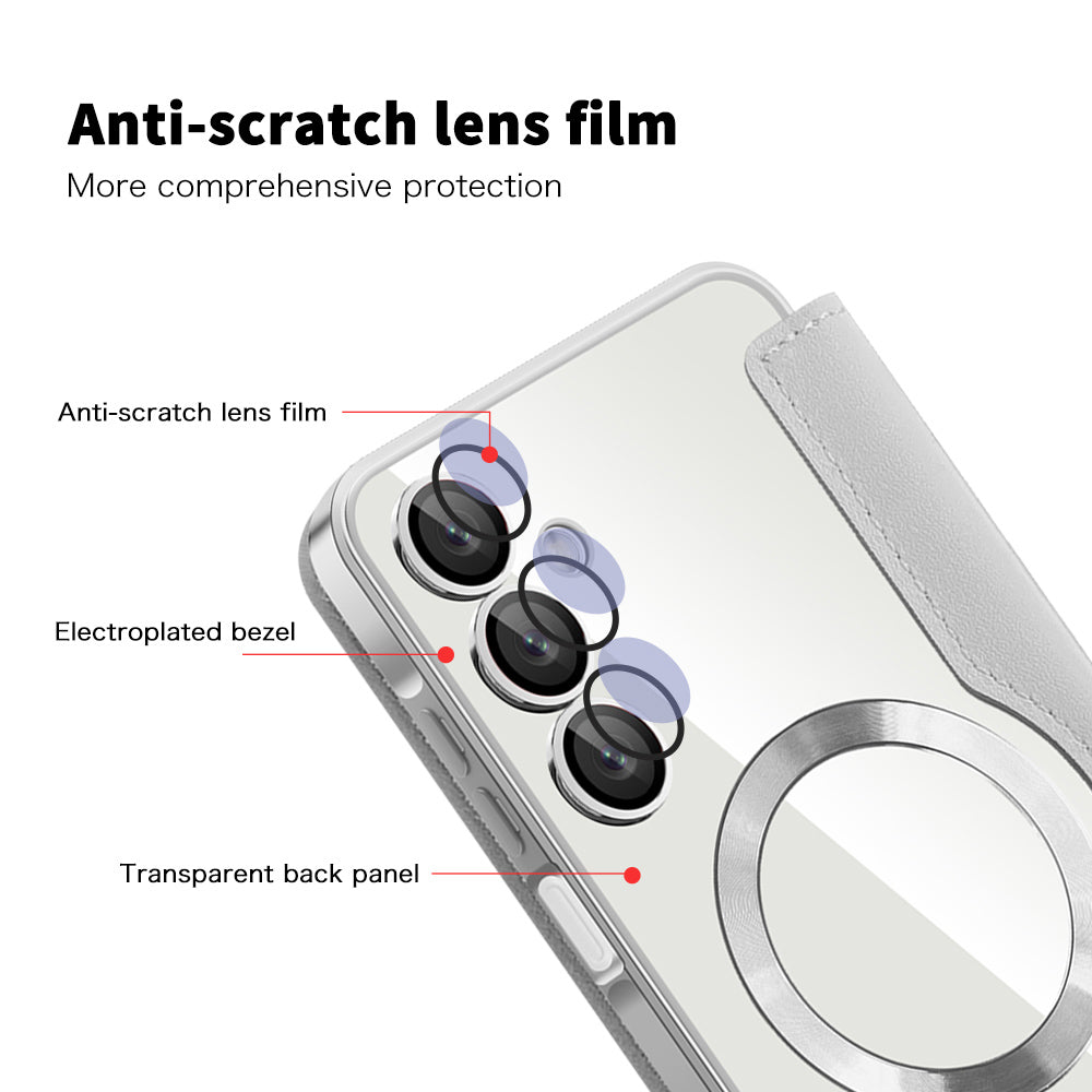 Θήκη MagSafe για Samsung Galaxy A16 5G A166 / A16 4G A165, Techsuit, SmartMag Book, Γκρι