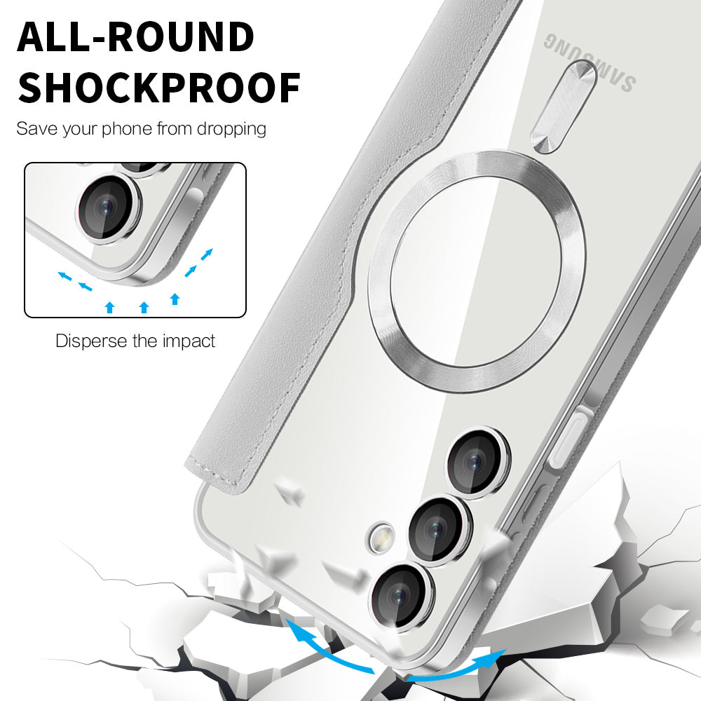 Θήκη MagSafe για Samsung Galaxy A16 5G A166 / A16 4G A165, Techsuit, SmartMag Book, Γκρι