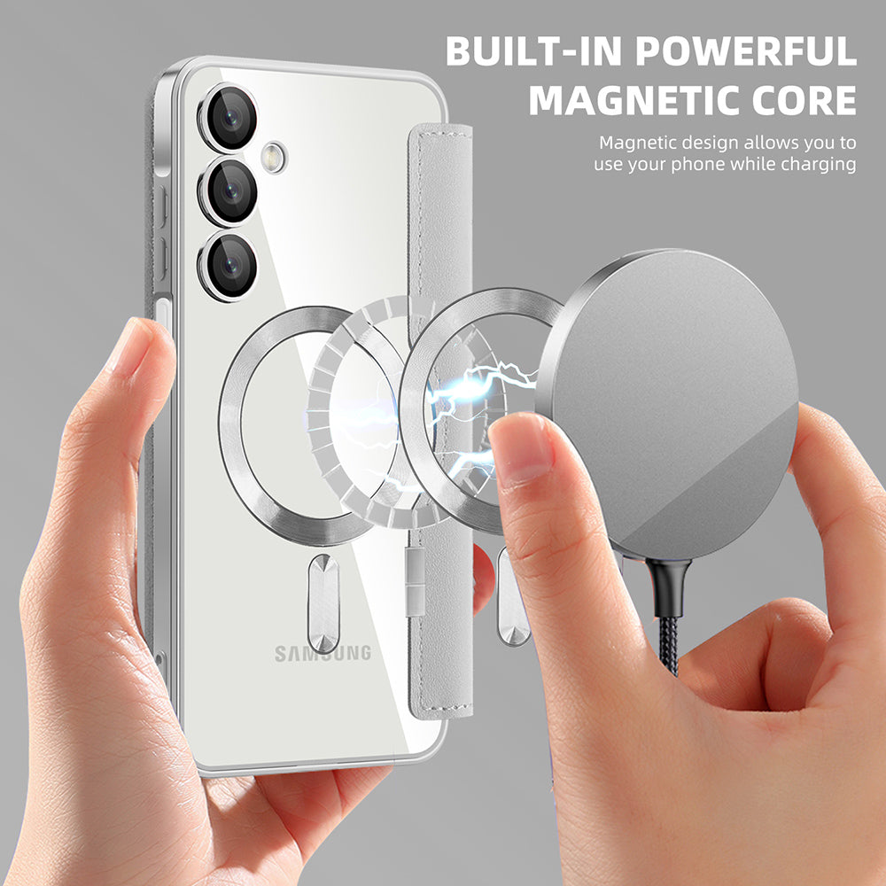 Θήκη MagSafe για Samsung Galaxy A16 5G A166 / A16 4G A165, Techsuit, SmartMag Book, Γκρι