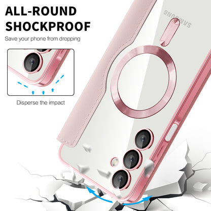MagSafe Case for Samsung Galaxy A16 5G A166 / A16 4G A165, Techsuit, SmartMag Book, Pink