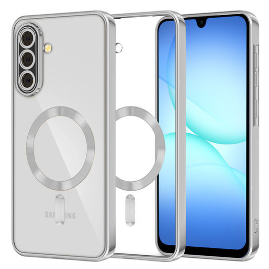 Θήκη MagSafe για Samsung Galaxy A17 4G / A17 5G, Techsuit, Luxury Crystal, Ασημί