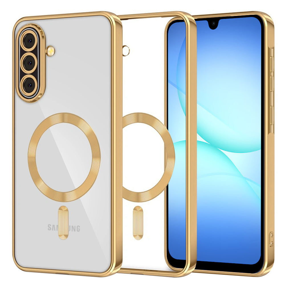 Θήκη MagSafe για Samsung Galaxy A17 4G / A17 5G, Techsuit, Luxury Crystal, Χρυσή