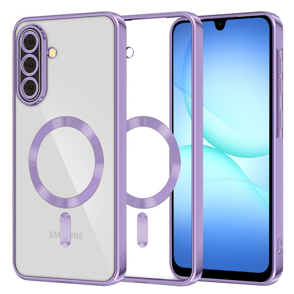 Θήκη MagSafe για Samsung Galaxy A17 4G / A17 5G, Techsuit, Luxury Crystal, Ανοιχτό Μωβ