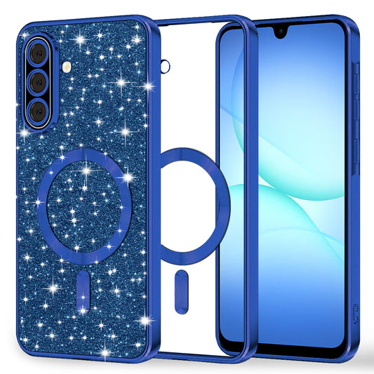 Θήκη MagSafe για Samsung Galaxy A17 4G / A17 5G, Techsuit, Luxury Glitter, Σκούρο Μπλε