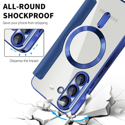 Θήκη MagSafe για Samsung Galaxy A26 A266, Techsuit, SmartMag Book, Μπλε