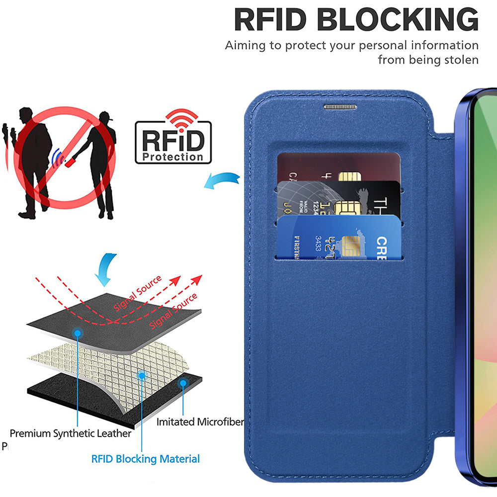 Θήκη MagSafe για Samsung Galaxy A26 A266, Techsuit, SmartMag Book, Μπλε