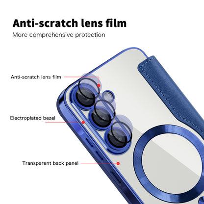 Θήκη MagSafe για Samsung Galaxy A26 A266, Techsuit, SmartMag Book, Μπλε