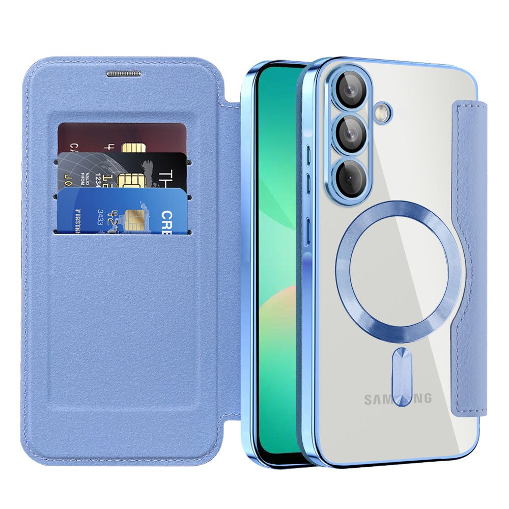 Θήκη MagSafe για Samsung Galaxy A26 A266, Techsuit, SmartMag Book, Μπλε