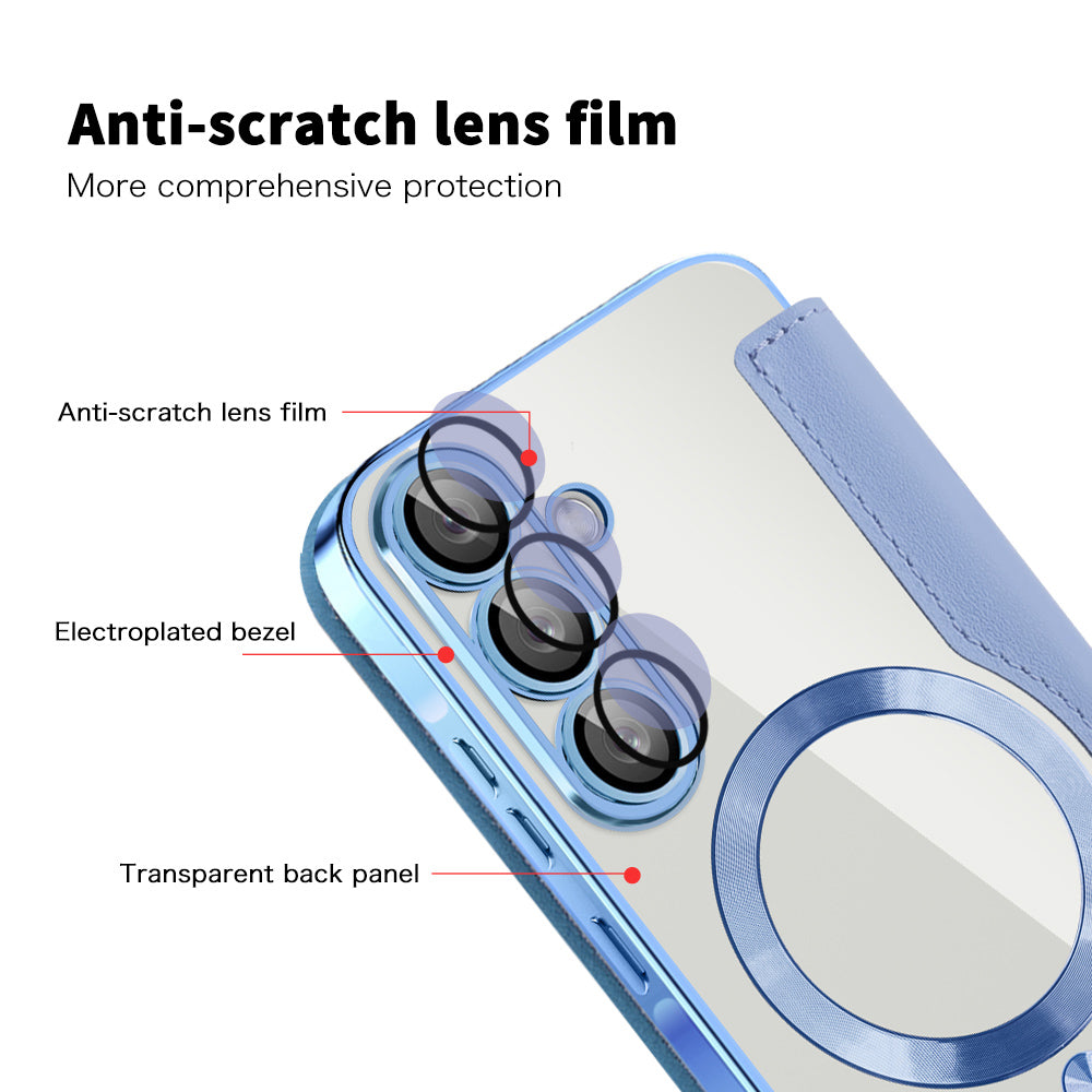 Θήκη MagSafe για Samsung Galaxy A26 A266, Techsuit, SmartMag Book, Μπλε
