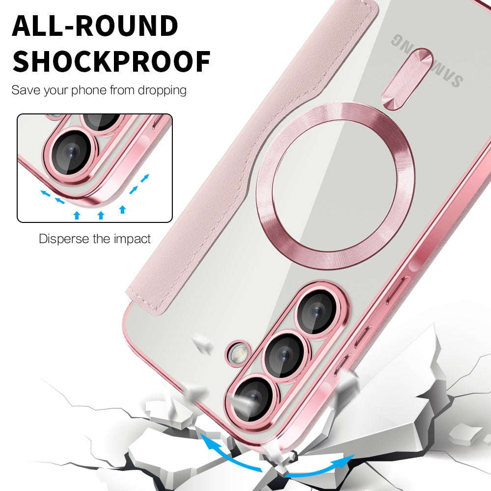 Θήκη MagSafe για Samsung Galaxy A26 A266, Techsuit, SmartMag Book, Ροζ