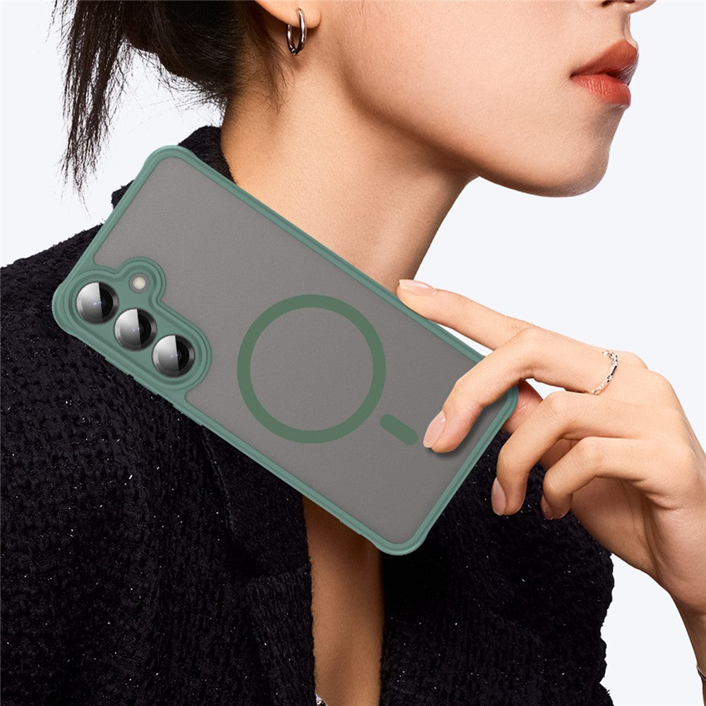 MagSafe Case for Samsung Galaxy A27 5G, Techsuit, HaloFrost II, Green