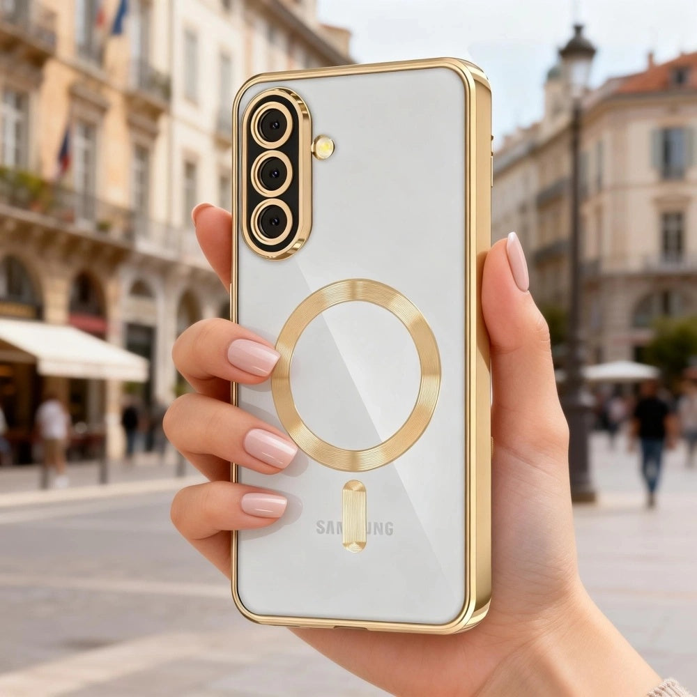 Θήκη MagSafe για Samsung Galaxy A27 5G, Techsuit, Luxury Crystal, Ανοιχτό Μωβ