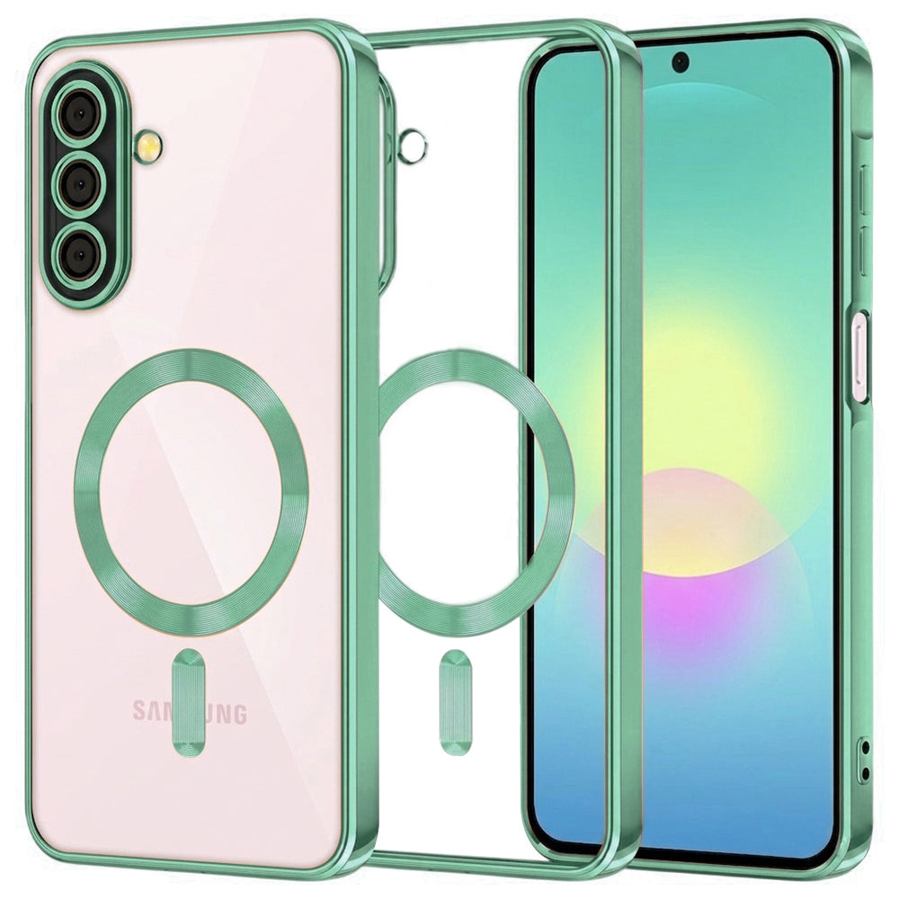 Θήκη MagSafe για Samsung Galaxy A27 5G, Techsuit, Luxury Crystal, Ανοιχτό Πράσινο