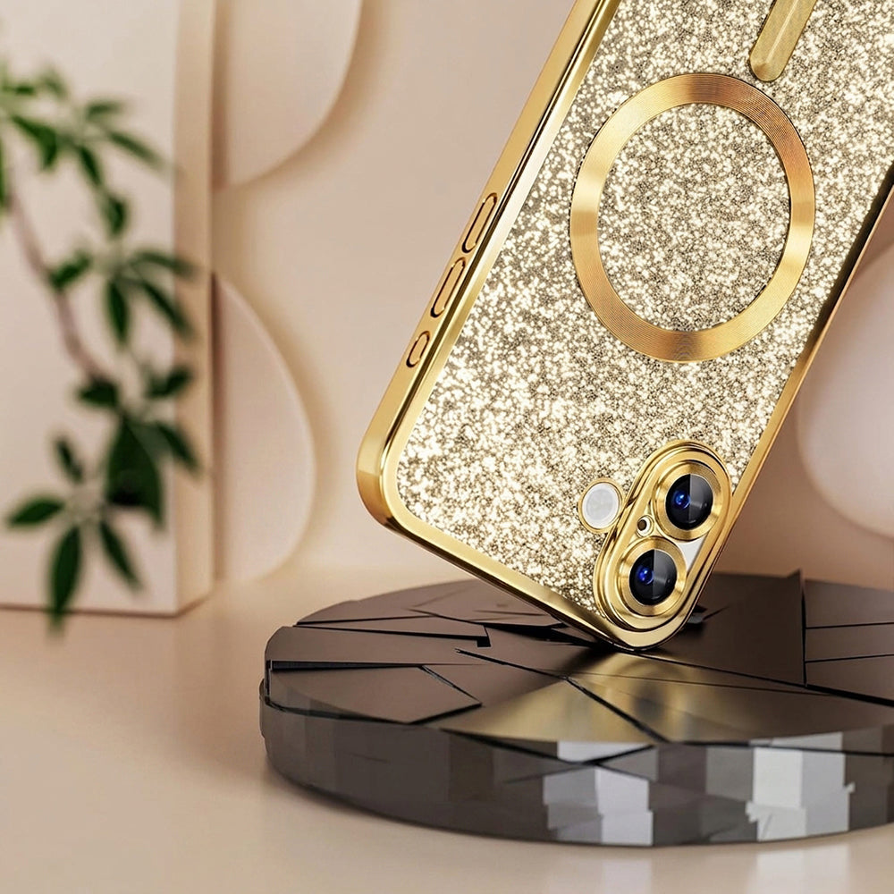 Θήκη MagSafe για Samsung Galaxy A27 5G, Techsuit, Luxury Glitter, Ανοιχτό Μωβ