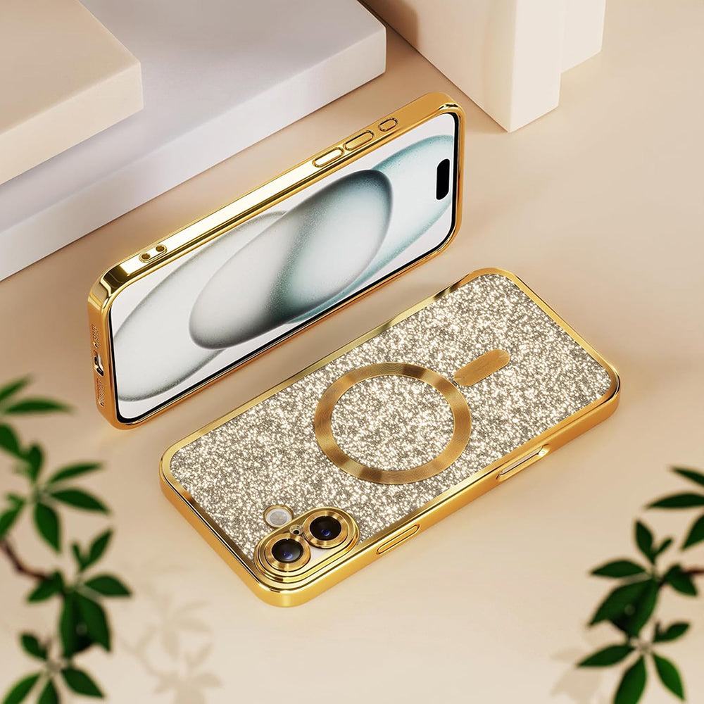 Θήκη MagSafe για Samsung Galaxy A27 5G, Techsuit, Luxury Glitter, Ανοιχτό Μωβ