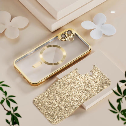 Θήκη MagSafe για Samsung Galaxy A27 5G, Techsuit, Luxury Glitter, Σκούρο Πράσινο