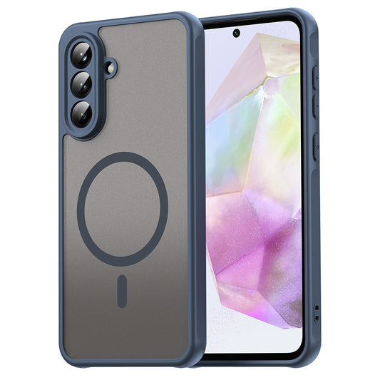 Θήκη MagSafe για Samsung Galaxy A36 A366, Techsuit, HaloFrost II, Μπλε Σκούρο
