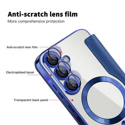 Θήκη MagSafe για Samsung Galaxy A36 A366, Techsuit, SmartMag Book, Μπλε