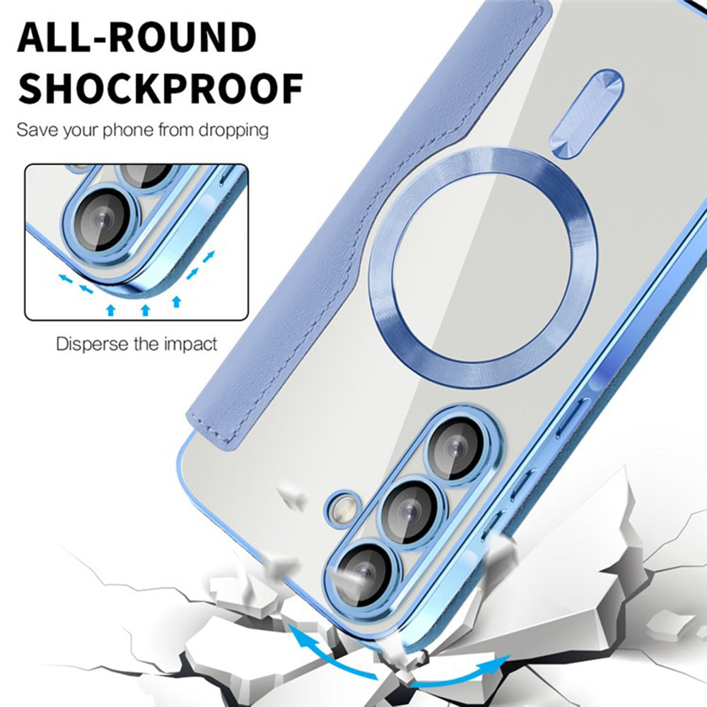 Θήκη MagSafe για Samsung Galaxy A36 A366, Techsuit, SmartMag Book, Μπλε
