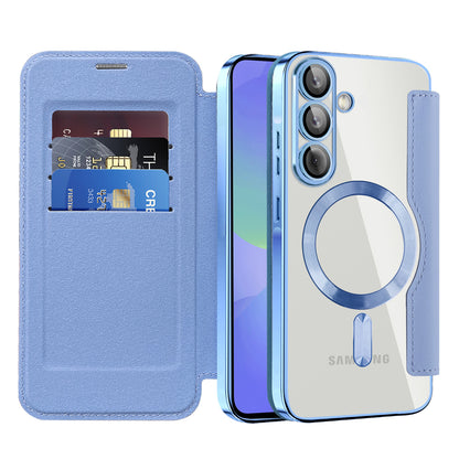 Θήκη MagSafe για Samsung Galaxy A37 5G, Techsuit, SmartMag Book, Μπλε