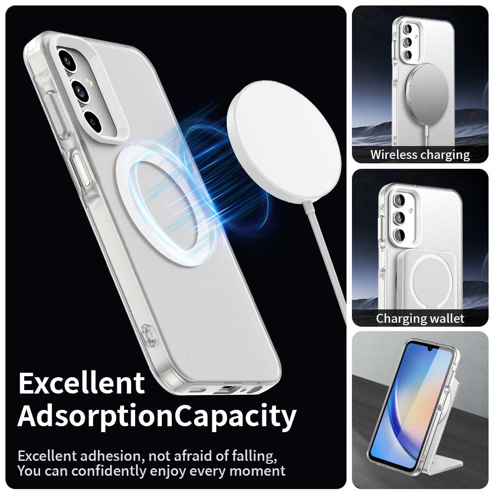 MagSafe Case for Samsung Galaxy A55 5G A556, Techsuit, CandyCase, White