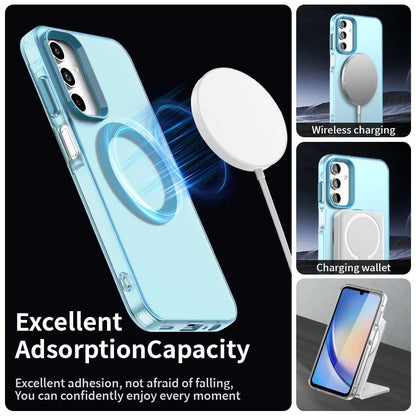 MagSafe Case for Samsung Galaxy A55 5G A556, Techsuit, CandyCase, Blue
