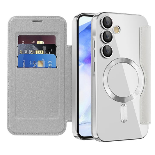 Θήκη MagSafe για Samsung Galaxy A55 5G A556, Techsuit, SmartMag Book, Γκρι