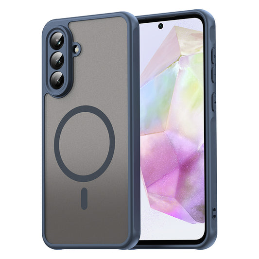 Θήκη MagSafe για Samsung Galaxy A56 A566, Techsuit, HaloFrost II, Μπλε Σκούρο