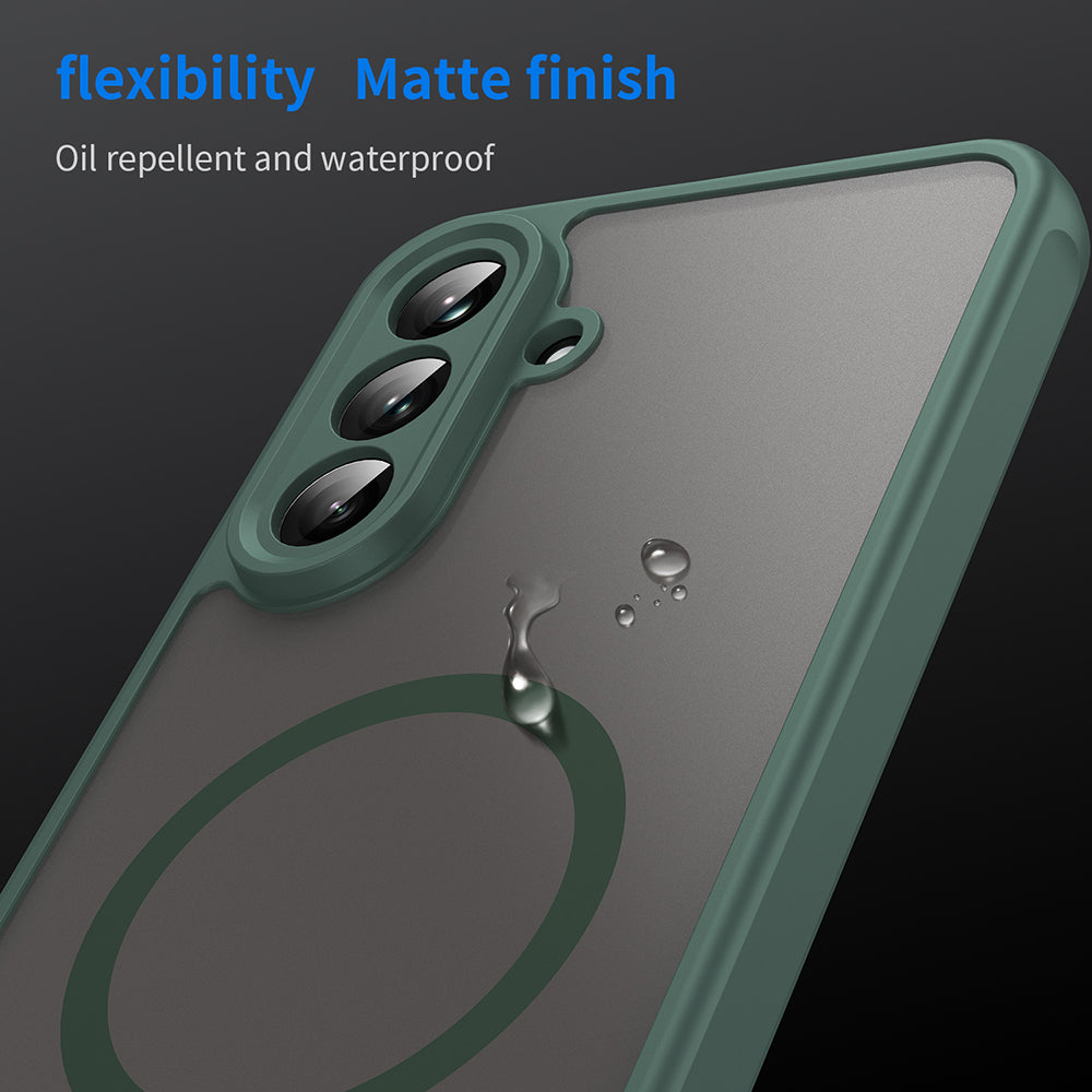 Θήκη MagSafe για Samsung Galaxy A56 A566, Techsuit, HaloFrost II, Πράσινο
