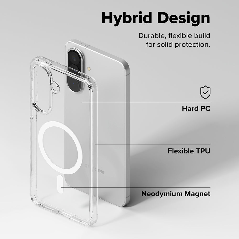 Θήκη MagSafe για Samsung Galaxy A57 5G, Ringke, Fusion, Διάφανη
