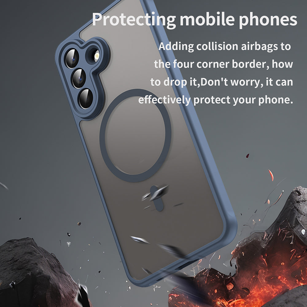 Θήκη MagSafe για Samsung Galaxy A57 5G, Techsuit, HaloFrost II, Μπλε Ναυτικό