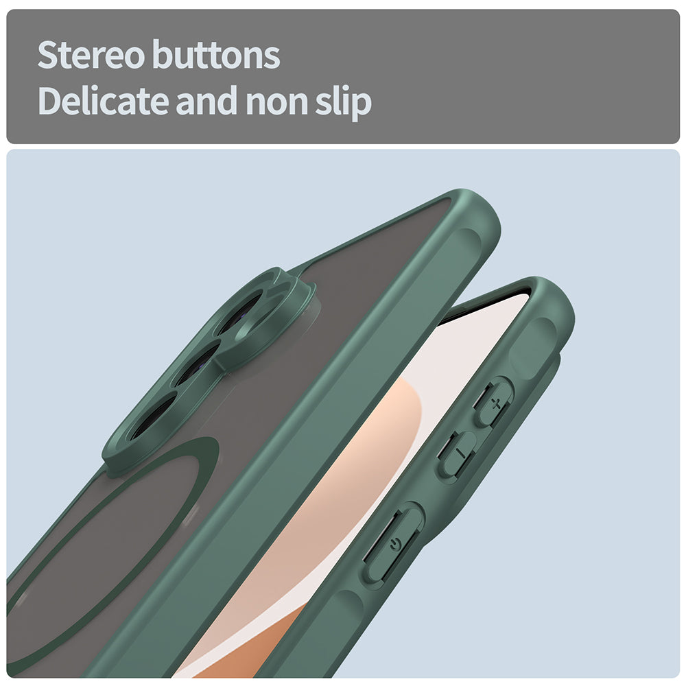 MagSafe Case for Samsung Galaxy A57 5G, Techsuit, HaloFrost II, Green