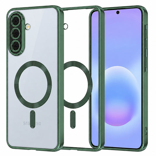 Θήκη MagSafe για Samsung Galaxy A57 5G, Techsuit, Luxury Crystal, Σκούρο Πράσινο