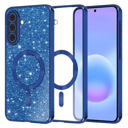 Θήκη MagSafe για Samsung Galaxy A57 5G, Techsuit, Luxury Glitter, Σκούρο Μπλε