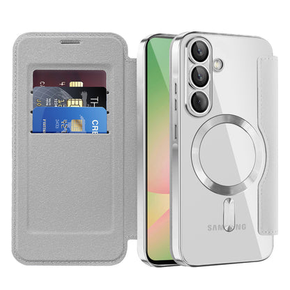 Θήκη MagSafe για Samsung Galaxy A57 5G, Techsuit, SmartMag Book, Γκρι