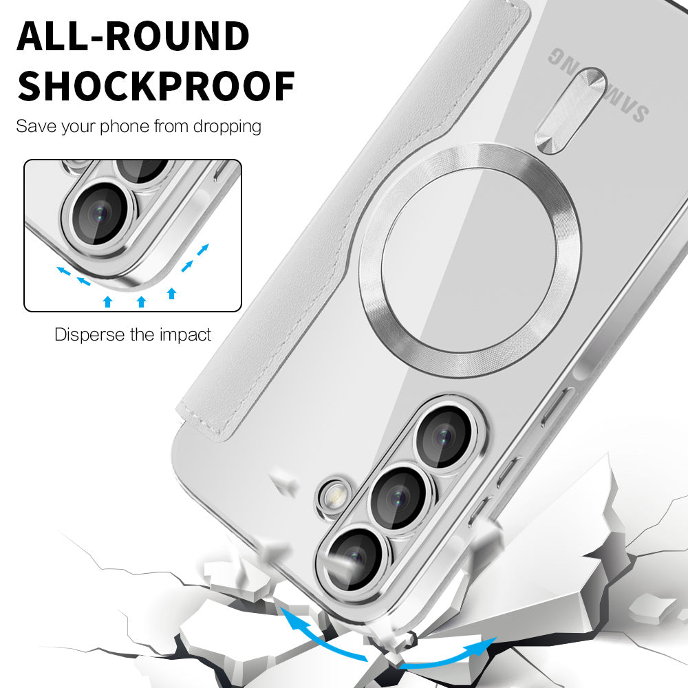 Θήκη MagSafe για Samsung Galaxy A57 5G, Techsuit, SmartMag Book, Γκρι