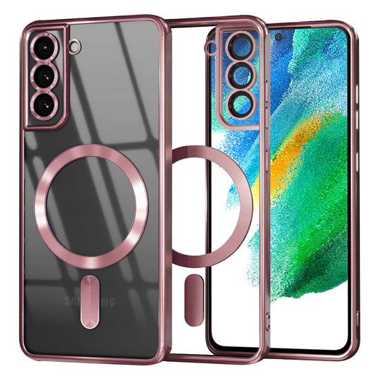 Θήκη MagSafe για Samsung Galaxy S21 FE 5G G990, Techsuit, Luxury Crystal, Ροζ