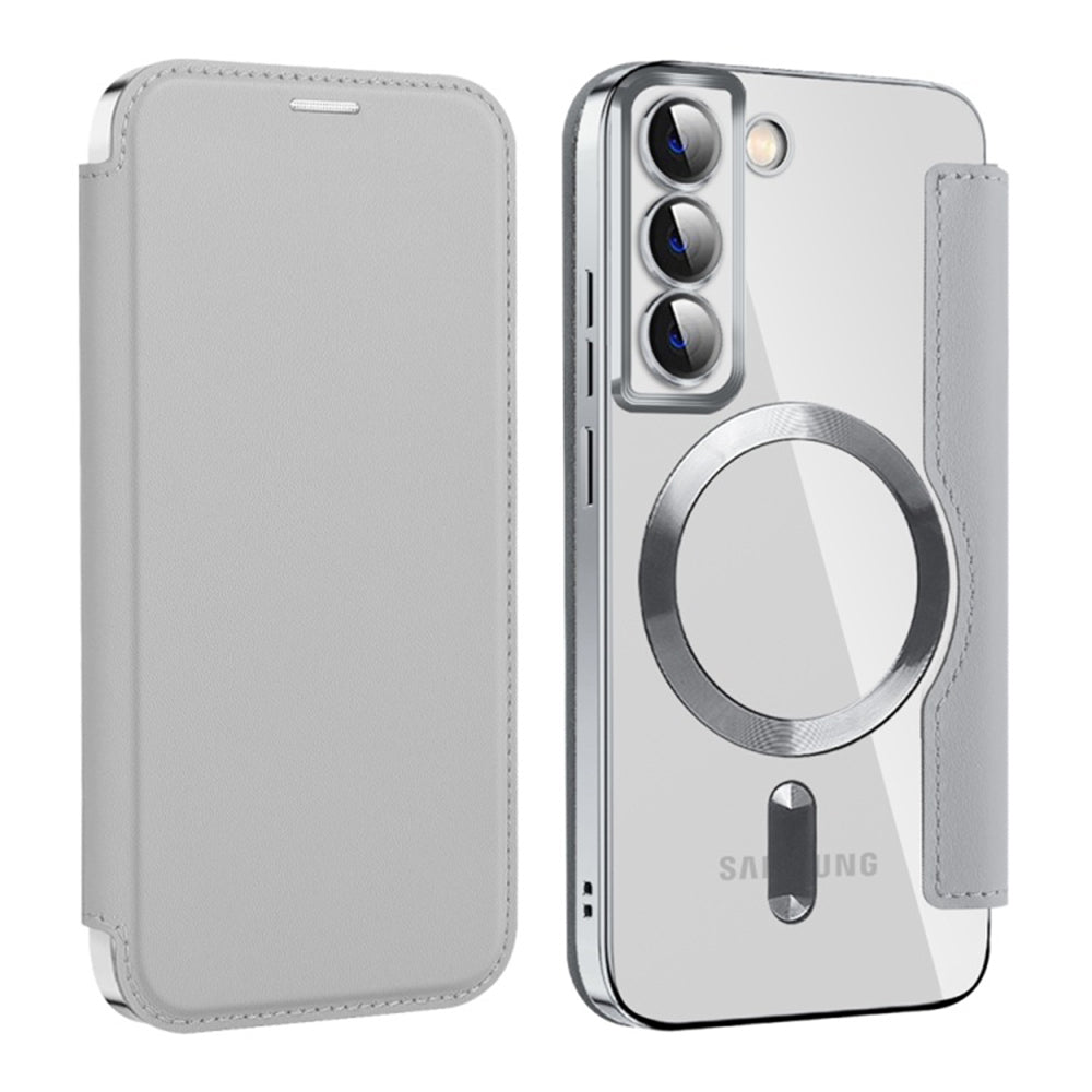 Θήκη MagSafe για Samsung Galaxy S22 5G S901, Techsuit, SmartMag Book, Γκρι