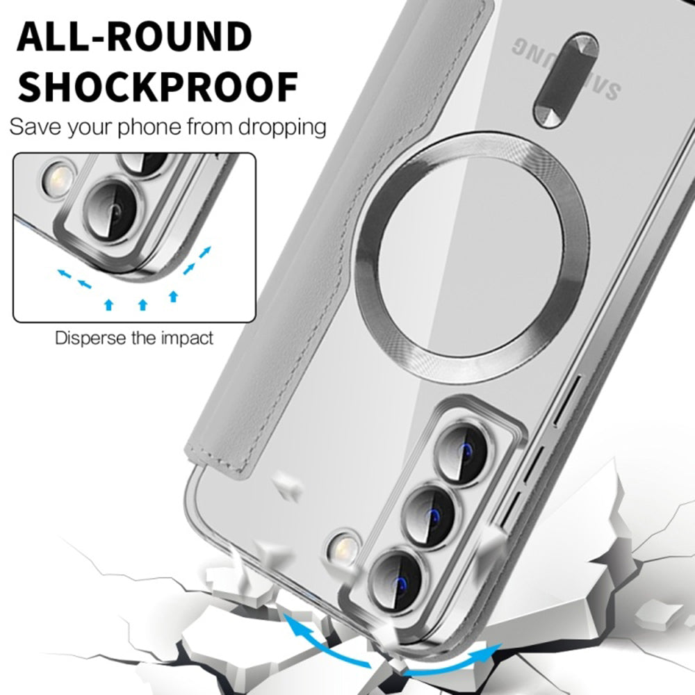 Θήκη MagSafe για Samsung Galaxy S22 5G S901, Techsuit, SmartMag Book, Γκρι