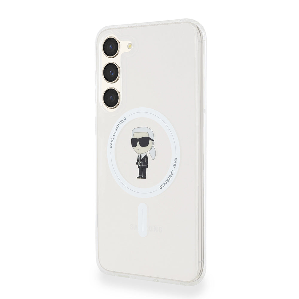 Θήκη MagSafe για Samsung Galaxy S23+ S916, Karl Lagerfeld, IML Ikonik Karl, Διάφανη