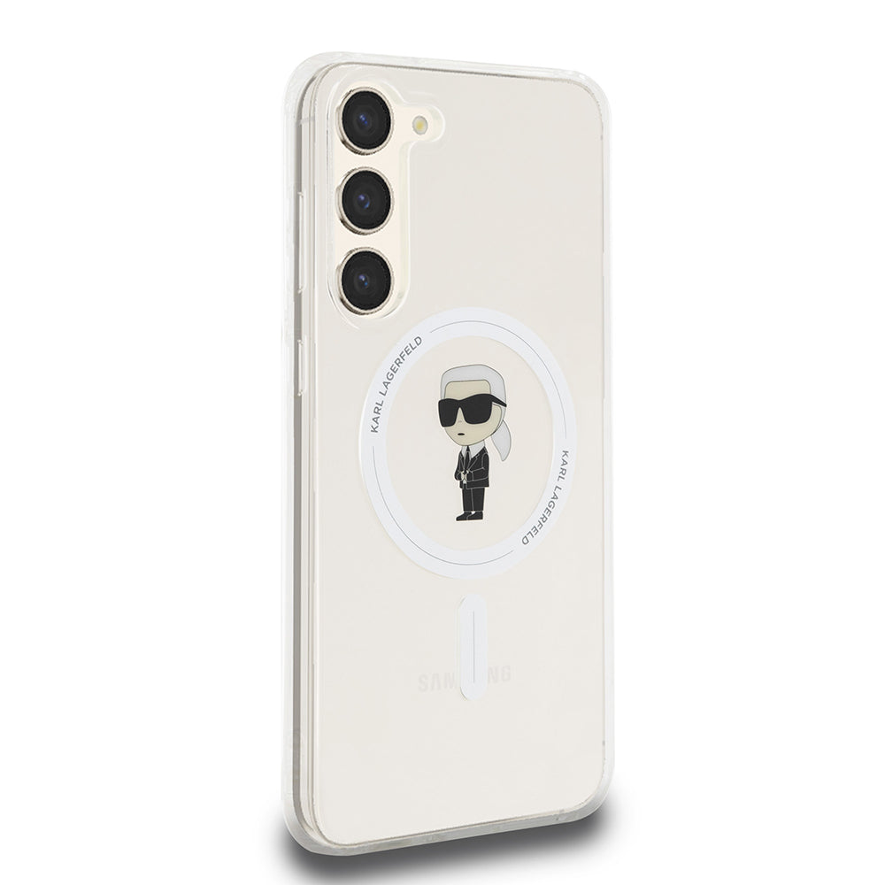 Θήκη MagSafe για Samsung Galaxy S23+ S916, Karl Lagerfeld, IML Ikonik Karl, Διάφανη
