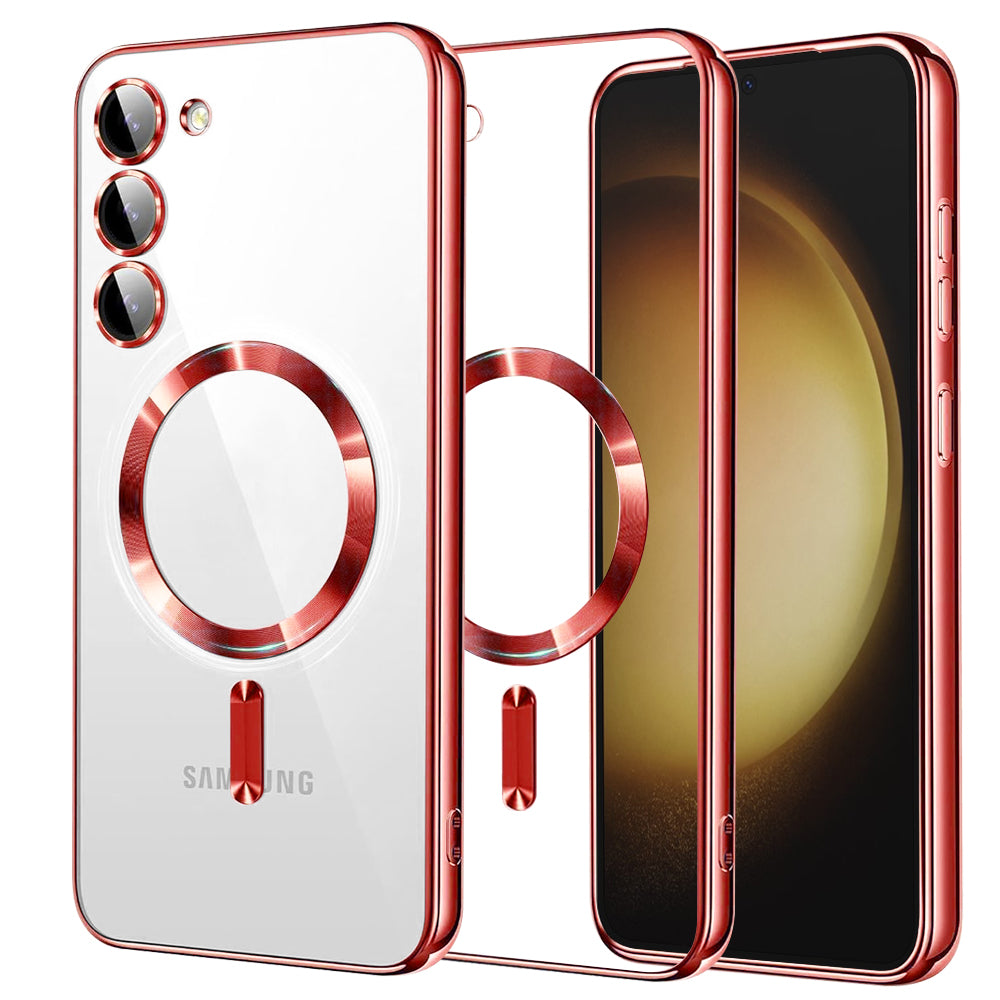 Θήκη MagSafe για Samsung Galaxy S23+ S916, Techsuit, Luxury Crystal, Κόκκινο
