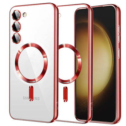 Θήκη MagSafe για Samsung Galaxy S23+ S916, Techsuit, Luxury Crystal, Κόκκινο