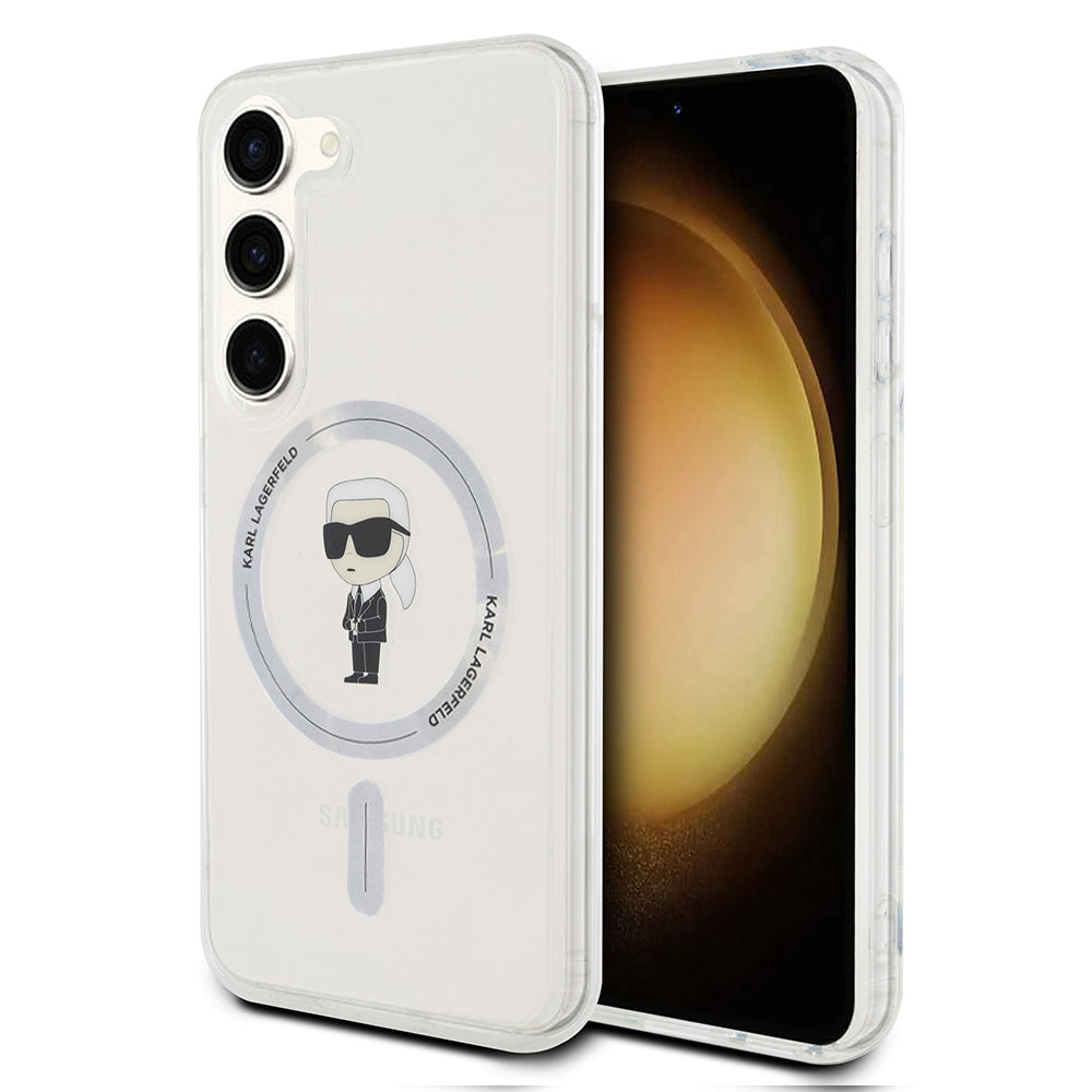 Θήκη MagSafe για Samsung Galaxy S23 S911, Karl Lagerfeld, IML Ikonik Karl, Διάφανη