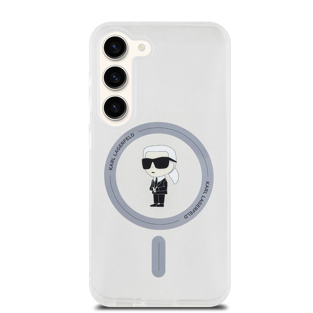 Θήκη MagSafe για Samsung Galaxy S23 S911, Karl Lagerfeld, IML Ikonik Karl, Διάφανη